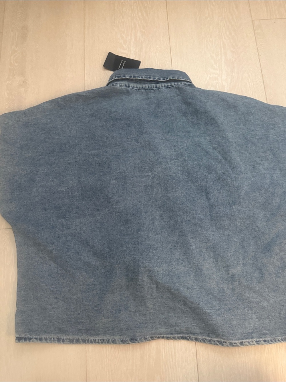 ZILCREMO Denim Short Sleeve and Short Set of 2 - Light Blue Wash - Picture 7 of 12